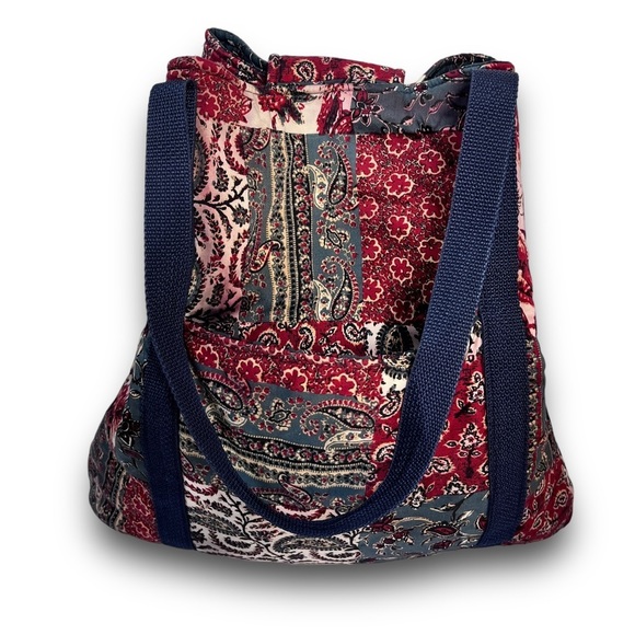 Paisley & Floral Patchwork Large Tote Bag - Picture 3 of 11